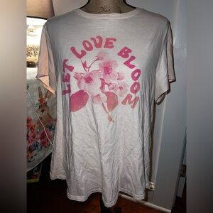 Pink Floral Graphic Tee